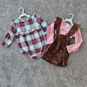 Two Girls 24 months garments by okie dokie NWT